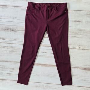 New York and Co. Burgandy Skinny Pants sz 14